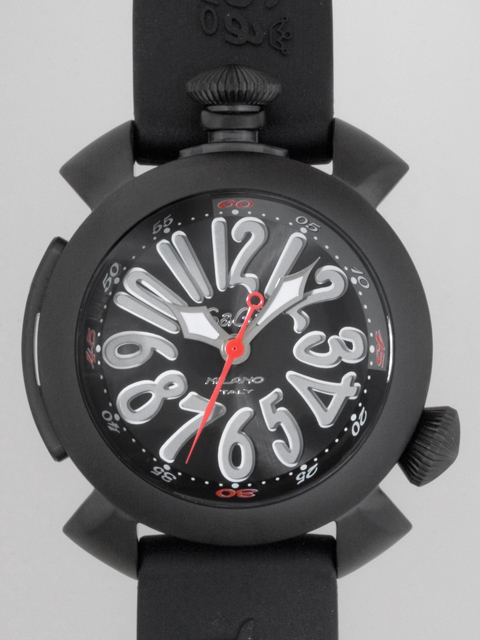 ガガ･ミラノスーパーコピー GAGAMILANO ダイビング　48mm　自動巻 z5042 ブラックラバー ブラック/グレーアラビア